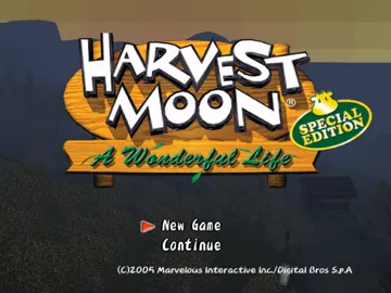 Harvest Moon - A Wonderful Life - Special Edition screen shot title